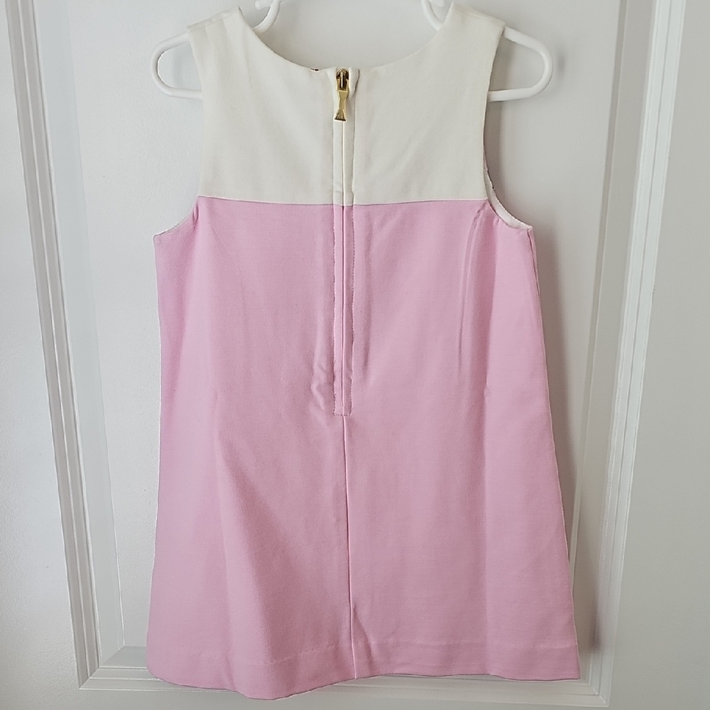 Kate Spade White and Pink A-Line Dress Sleeveless Crew Neck - Picture 3 of 4